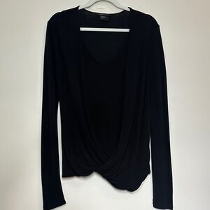Armani Exchange Elegant Black Long Sleeve Blouse Winter 2015
